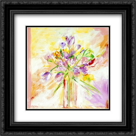 Purple Friday 2x Matted 20x20 Black Ornate Framed Art Print by Mahaney,