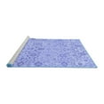 thumbnail image 2 of Ahgly Company Machine Washable Indoor Square Oriental Blue Traditional Area Rugs, 5' Square, 2 of 4