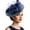Navy, variant on Womens Fascinator Hat Woven Mesh Floral Bridal Headband Elegant Festive Headwear Stylish Hair Ornament for Wedding Garden Party Banquet And Reception Events