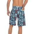 thumbnail image 5 of LRD Men's Swim Trunks with Compression Liner 9 Inch Inseam Board Short Patriotic Palms S, 5 of 6