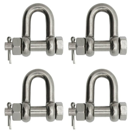 Extreme Max 3006.8342.4 BoatTector Stainless Steel Bolt-Type Chain Shackle - 5/16", 4-Pack