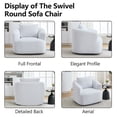 thumbnail image 6 of Jopath 360°Swivel Chair with Soft Pillow, Teddy Fleece High-Resilience Sponge Single Sofa for Living Room Bedroom Apartment White, 6 of 9