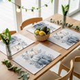 thumbnail image 5 of Coastal Pumpkins Fall Placemats Set of 4, Thanksgiving Navy Blue Pumpkin Washable Wipeable Table Mats for Dining Tables, Indoor Outdoor Kitchen Place Mats for Holiday Party Table Decor, 5 of 9