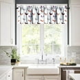 thumbnail image 4 of Watercolor Chicken Curtains Valance Colorful Farmhouse Rooster Hen Animals Grass Curtain Valance for Living Room Bedroom Kitchen Decor 54"x18", 4 of 5