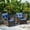 Brown/Blue, variant on PARKWELL Wicker Outdoor Patio Dining Set with Cushions, Yellow/Beige