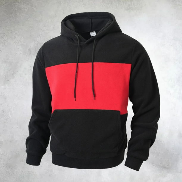 MHFRRA Sudadera con Capucha de Color para Otoño E Invierno, Moderna, Informal, Cómoda y Suave para Uso Diario Negro