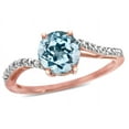 thumbnail image 3 of Star K � Round 7mm Simulated Aquamarine Bypass engagement promise solitaire ring, 3 of 7