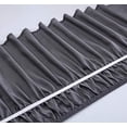 thumbnail image 5 of UniVerse Wrap Around Bed Skirt Three Fabric Sides Elastic Dust Ruffled 16 Inch Tailored Drop,Easy to Install Fade Resistant-Dark Grey, Queen/King, 5 of 12