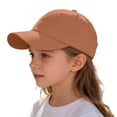 thumbnail image 3 of Ticikt Toddler Boys Baby Girls Baseball Hats Kids Boy Caps Toddler Sun Hats for Summer Adjustable Size,Color:Brown, 3 of 4