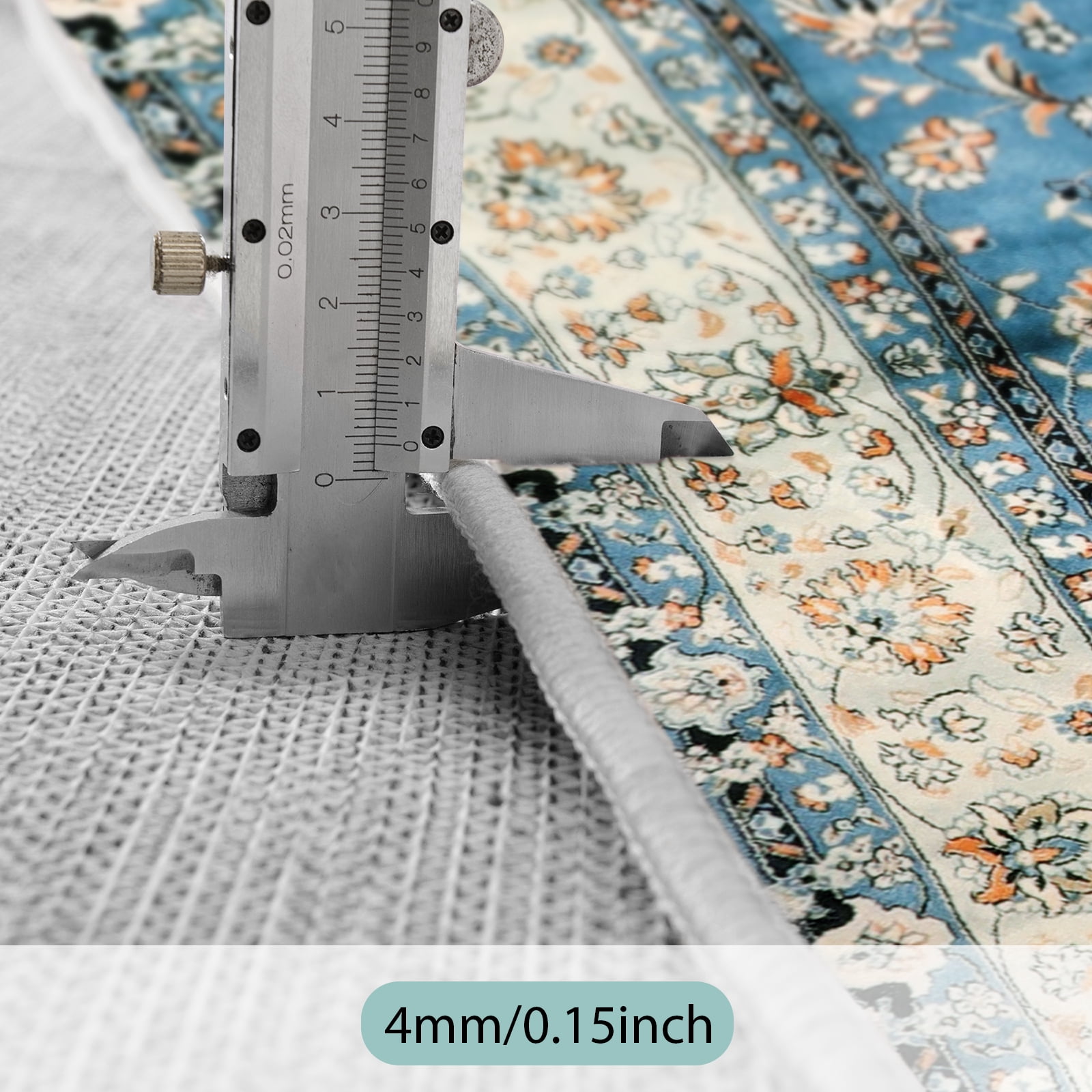 Lahome Decor 4'x6' Oriental Floral Medallion Area Rug for Living Room,Non Slip Machine Washable Vintage Indoor Rug,Vintage Printed Rug,Low Pile Lightweight for Bedroom Office