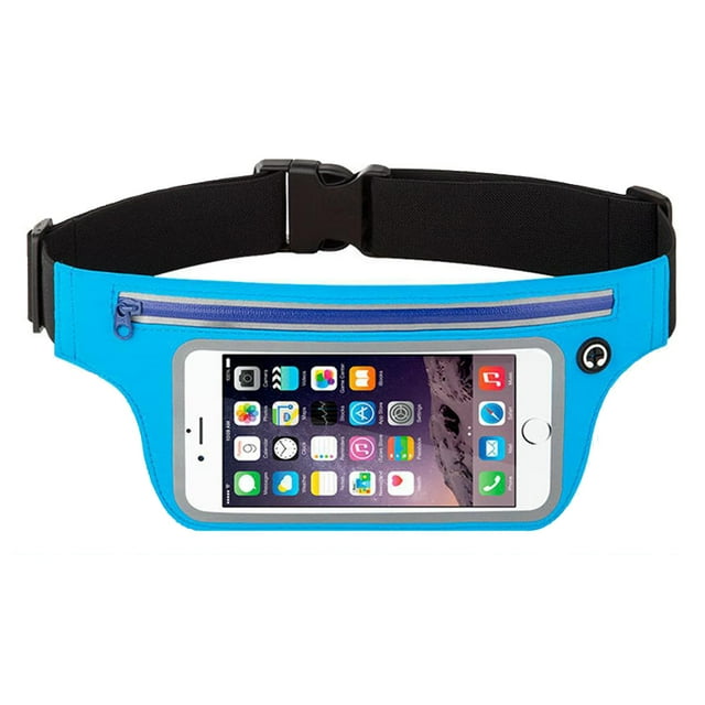 Riñonera para correr, soporte para teléfono, riñonera de entrenamiento ajustada con bolsillo protector de pantalla táctil MFZFUKR CPB-DE-SSW1406-1