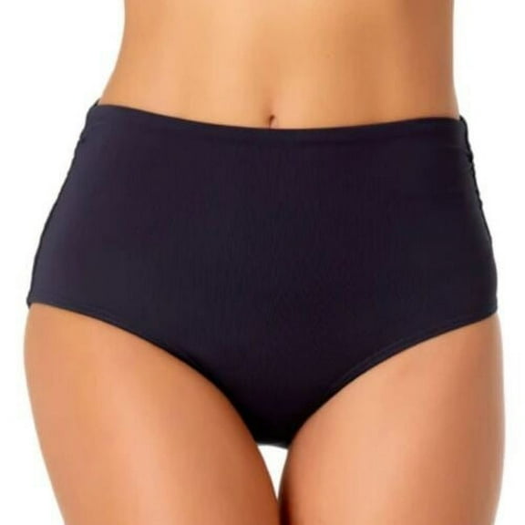 Anne Cole NAVY Convertible Shirred Bikini Swim Bottom, US X-Small