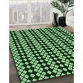 thumbnail image 3 of Ahgly Company Machine Washable Indoor Round Transitional Pastel Green Area Rugs, 7' Round, 3 of 7