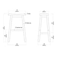 thumbnail image 7 of Boraam Sonoma 29-Inch Bar Height Backless Saddle Wood Bar Stool, Storm Grey Wire-Brush Finish, 7 of 7