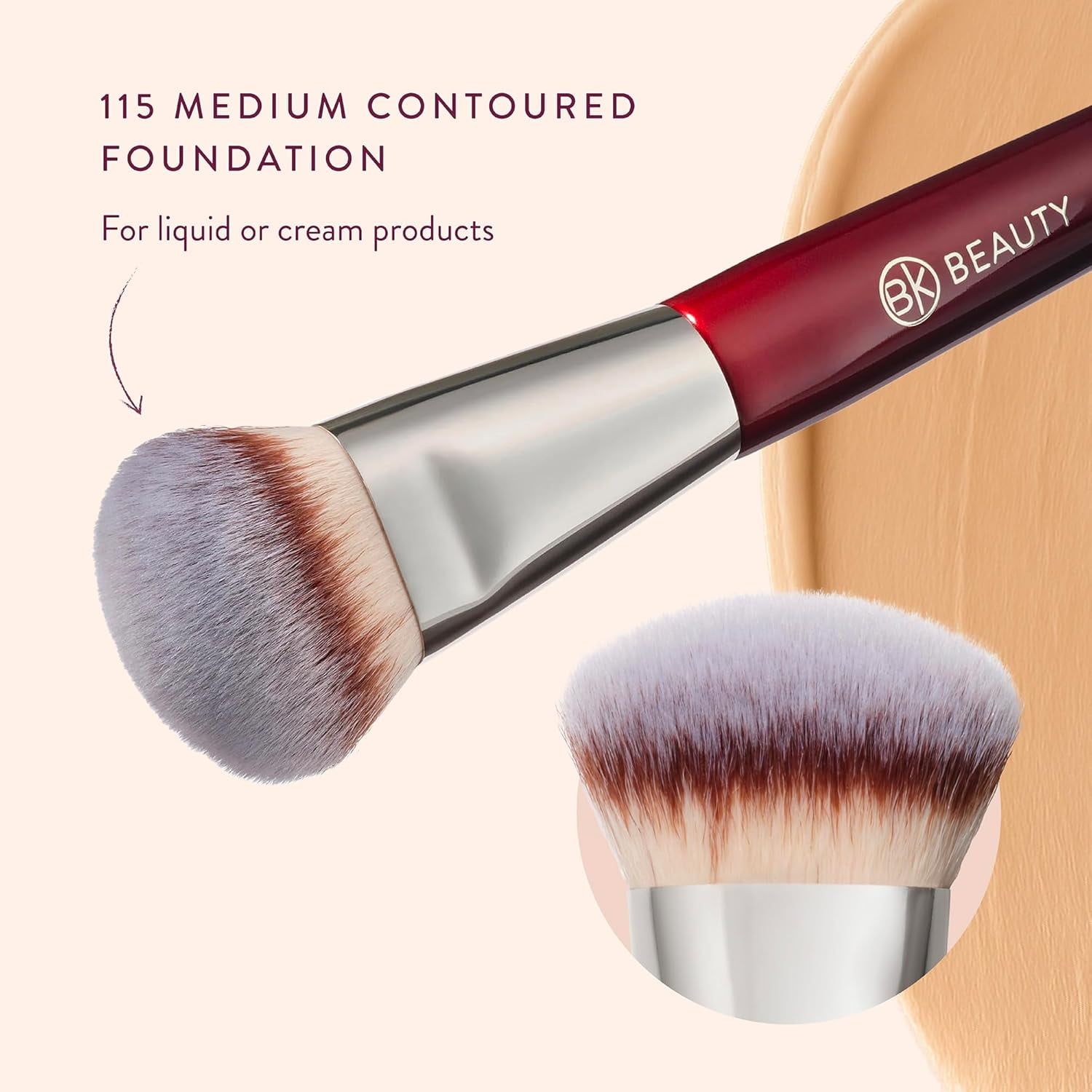 Pozyie BK Beauty Triple Core Makeup Brush Set (3-piece) - Suitable for various makeup lines, effortlessly maintaining a flawless look at all times. Non-irritating, super-soft facial makeup brushes.