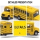 thumbnail image 5 of Modelo de coche/autobús escolar amarillo de metal fundido a presión con neumáticos desmontables, construcción de goma resistente y estructura metálica. Apto para niños y niñas., 5 of 5