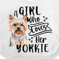 thumbnail image 4 of Inktastic A Girl Who Loves Her Yorkie Boys or Girls Baby Bib, 4 of 4