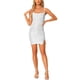 thumbnail image 1 of INSPIRE CHIC Vestido de Mujer con Encaje y Lentejuelas, Tirantes Espagueti, Vestido Mini para Fiesta de Cóctel M Plata, 1 of 6