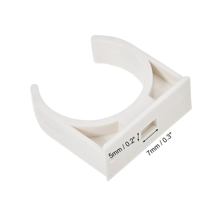 White Steel Shoe Clip, 7mm (12 Pieces)
