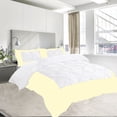 thumbnail image 1 of BedDecor 100% Egyptian Cotton 3Pcs Dual Tone Duvet SetSolid (Ivory, Full / Queen), 1 of 4