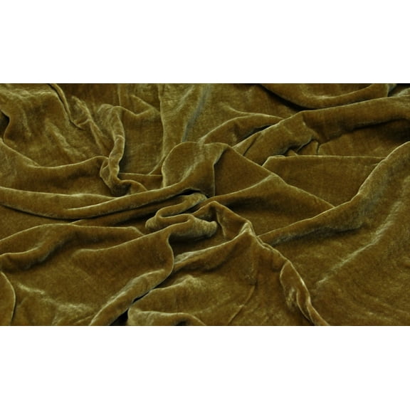 DECORATIVE SILK INC. SILK RAYON VELVET SOLID FABRIC 45” WIDE By The Yard ( MOCHA )
