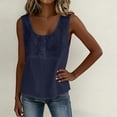 thumbnail image 6 of Elegant Embroidered Linen Tank Tops for Women Loose U Neck Sleeveless Summer Business Casual Shirts Dressy Blouses, 6 of 6