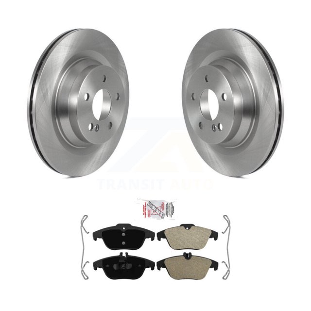 Transit Auto Rear Disc Brake Rotors and Semi-Metallic Pads Kit for Car Mercedes-Benz E550 with 320mm Diameter Rotor K8A-101034