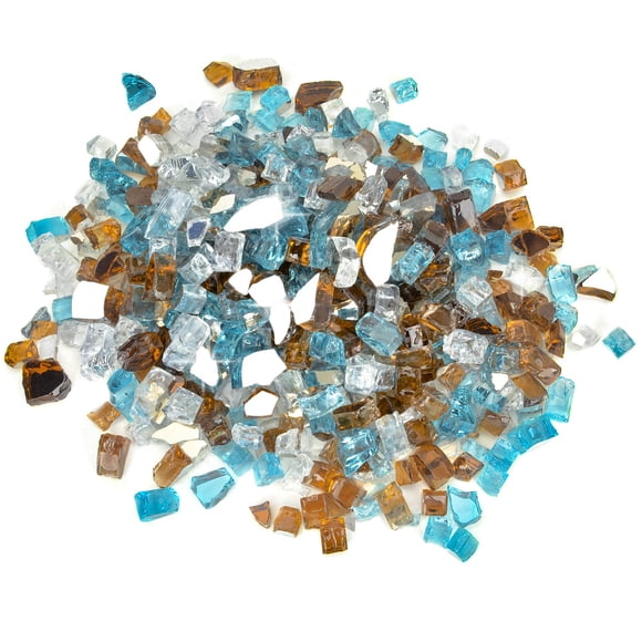 Vidrio para Fuego Stanbroil Mezclado Aqua Azul, Platino, Cobre 4.5 kg