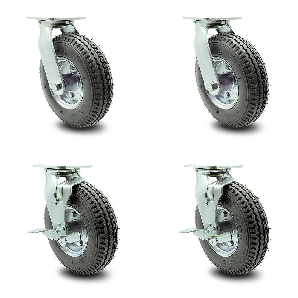 GypTool Heavy Duty Swivel Caster Wheel Set of 2 Wheels 8 x 2-500 lb Capacity