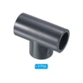 thumbnail image 3 of Uxcell 3/8" 3 Way UTee Pipe Fittings, Joint Coupling Pipe Adapter for DIY Shelf Garden, 2 Pack Dark Gray, 1/2" 3, 3 of 5
