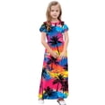 thumbnail image 5 of Auroural 9 Year Old Girl Dresses Kids Girl Cute Print Short Sleeve Stretchy Pocket Dress A Line Long Dress 9 Years, 5 of 9