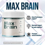 MaxBrain Powder Advanced Formula Supplement to Support Active Lifestyle 150 Servings