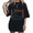 Black, variant on Women's Unrushed Heart Seaside Tide Print Ocean Wave Abundant Divine Love Spiritual Saying Graphic Short Sleeve Crewneck white Tops