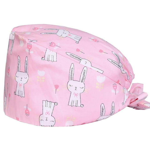Bonnet Chirurgical Unisexe Imprimé Pur Coton Bonnet d'Infirmière Dessin Animé Respirant