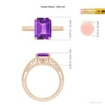 thumbnail image 4 of ANGARA Natural 2.9 Ct. Amethyst Solitaire Ring in 14K Rose Gold for Women (Ring Size: 11), 4 of 9