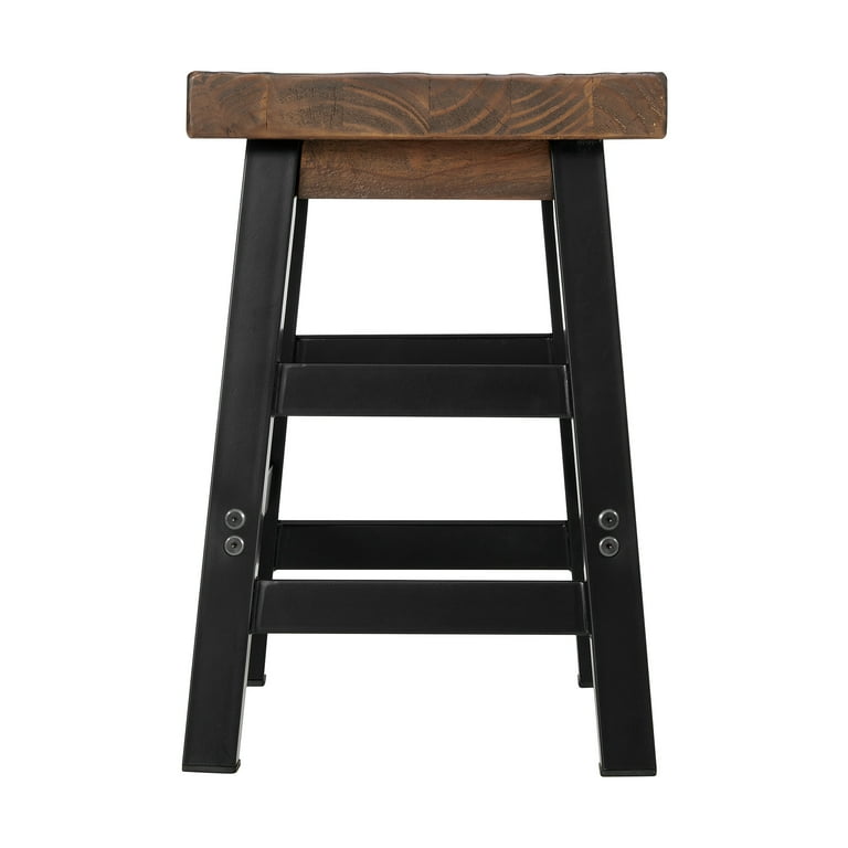 Pomona Rustic Industrial Barstool – 20” Backless Counter Stool