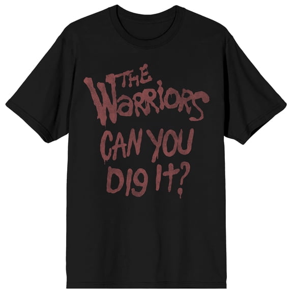 Bioworld The Warriors Can You Dig It Distressed Logo Unisex Adult Graphic Tee | Officially Licensed Paramount Pictures T-Shirt-Medium