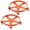 2 pack Orange 5 wheels, variant on 55 Gallon Steel Drum Dolly, 1250 Lb/567 Kg Capacity, Heavy Duty Barrel Dolly with 5 Lockable 360° Swivel Casters, 24-In Drum Mover Trolley for Warehouse Home Shop, Orange