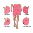 thumbnail image 6 of Little Donkey Andy Women's Hiking Shorts 9 Inch Inseam, Lightweight Golf Shorts Quick Dry with Zippered Pockets (Pink XS), 6 of 6