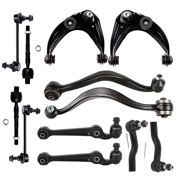 ECCPP - 12PC Lower Control Arm and Ball Joint Upper Control Arm and Ball Joint Tie Rod End Sway Bar End Link - Compatible with 2011-2012 for Lincoln MKZ 2010-2011 for Mercury Milan Suspension Kit