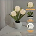 thumbnail image 2 of Tulip Night Light Tulip Table Lamp MODANU Bedside Led Flower Lamp Decorative Flower Light for Bedroom Living Room (Orange), 2 of 7