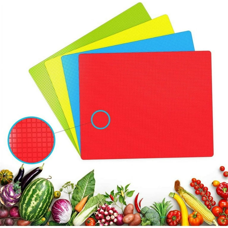 Zulay Kitchen Extra Thick Plastic Cutting Boards 6 Piece Set, 6