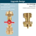 thumbnail image 3 of 20lb to 1lb Propane Tank Adapter with Valve for 1lb / 16.4oz Disposable Throwaway Cylinder, Convert CGA600 to QCC1 Male Thread/POL Female Thread, Hook Up Small Propane Tanks When 20lb Ran Out, 3 of 6