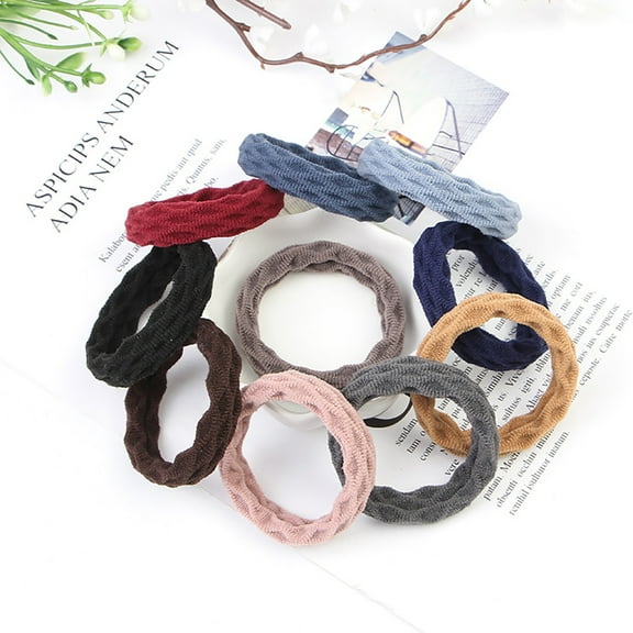 PBPBOX 20pcs Ponytail Holders Assorted Color Mini Hair Bands Cloth Minimalist Daily Wearing