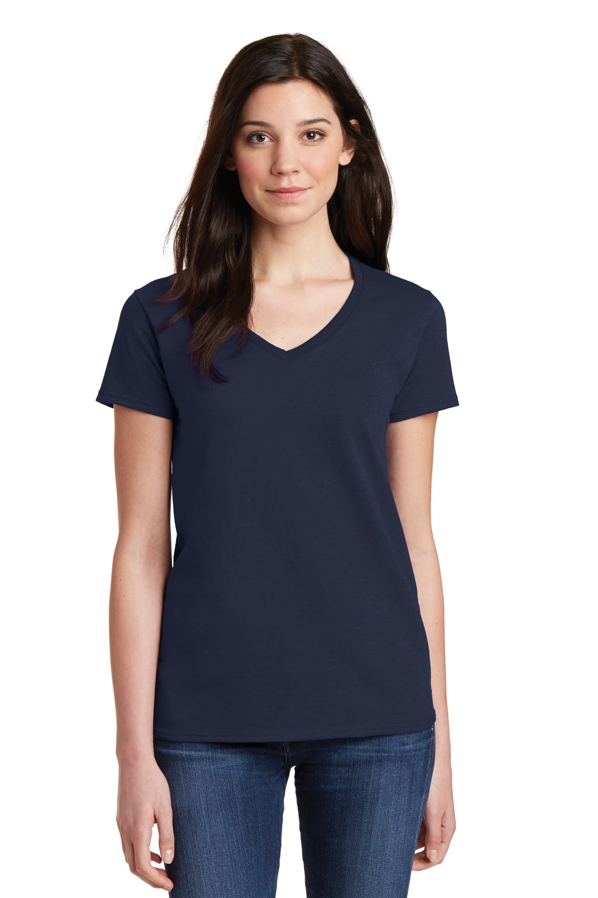 Gildan Gildan Womens 100 Percent Cotton Short Sleeve V Neck T Shirt