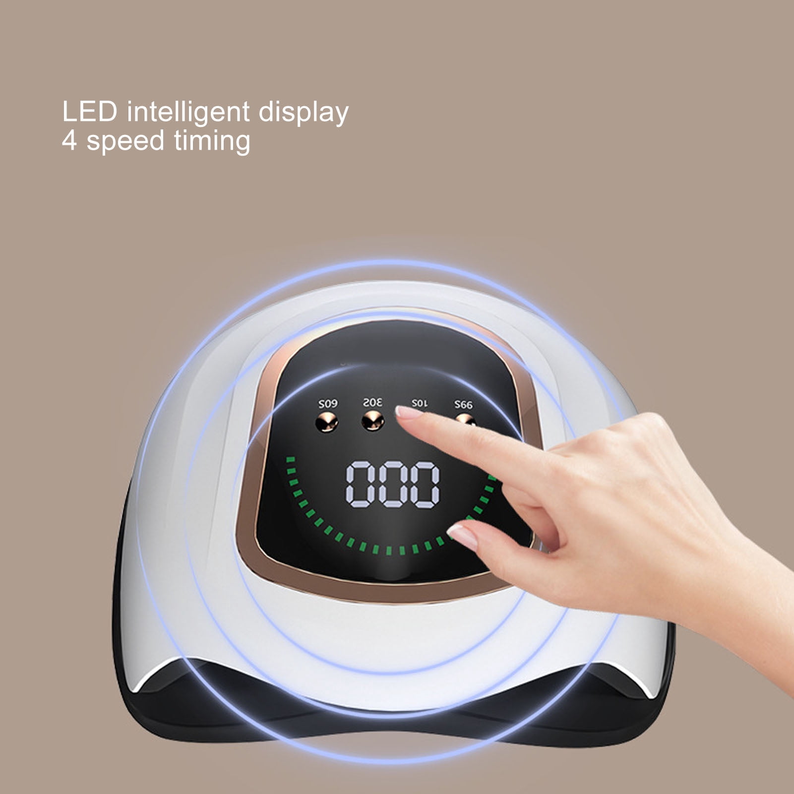 YAHHU Professional UV LED Nail Gel Dryer Polish Curing Lamp 42pcs Light Chips Strong Power Quickly Drying Manicure Tool 100-240V EU Plug for Home and Salon Use 9.45 inches / 24 cm
