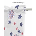 thumbnail image 5 of Stars Red Blue Linen Curtain Valance for Bedroom/Bathroom/Kitchen/Office/Living/Dining Room Windows,Freedom Independence Memorial Day Rod Pocket Topper Drapes Decorative Cafe Drapery Panel 42x12, 5 of 6
