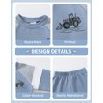 thumbnail image 6 of Toddler Baby Boy Clothes 2T Boys Fall Winter Outfits 3T Boys Long Sleeve Color-blocked Sweatshirt Pants 2PCS Clothing Set Blue, 6 of 6