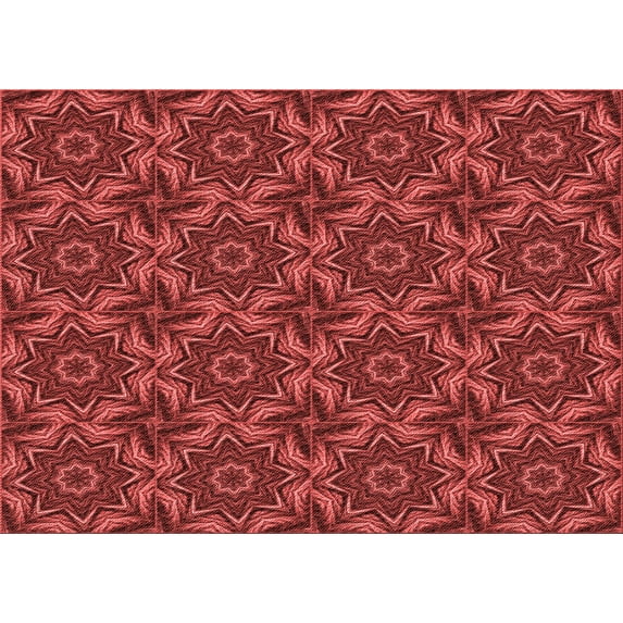 Ahgly Company Machine Washable Indoor Rectangle Transitional Grapefruit Red Area Rugs, 2' x 5'