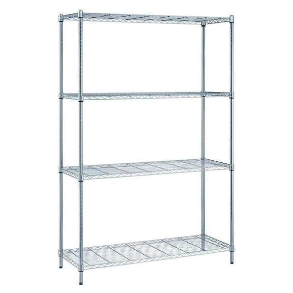 Quantum Storage Systems Shelving Unit, Wire in Carbon Steel Material, Chrome Color